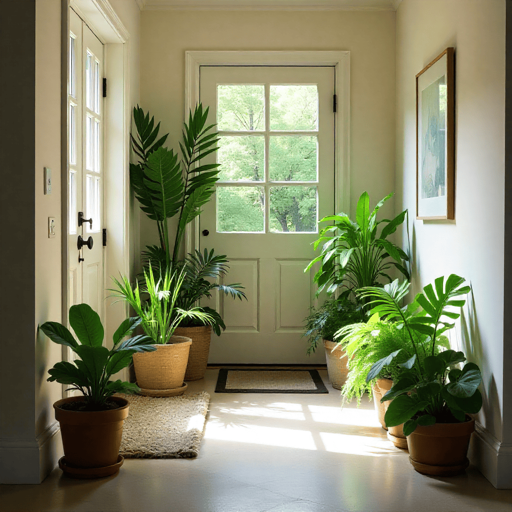 Lush indoor plants collection